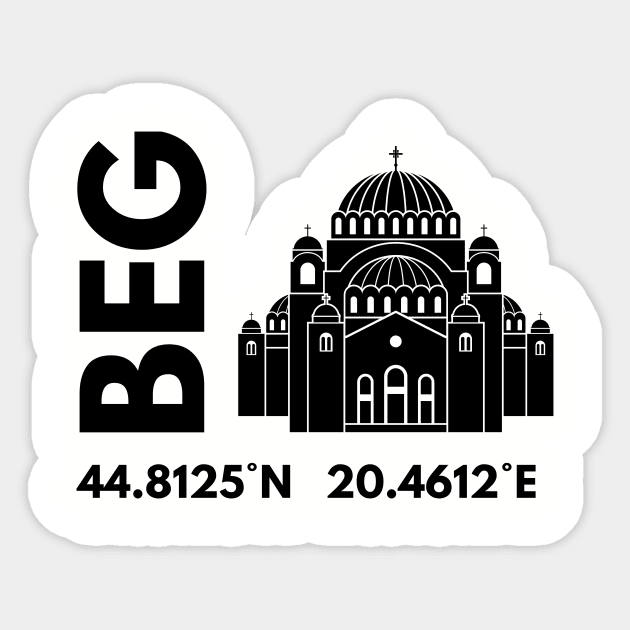 Beograd Sticker by ZdravieTees